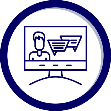 Bir dizüstü bilgisayar simgesinin vektör illüstrasyonu