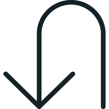 Taslak biçiminde ok aşağı yönlü simge