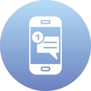 Moda biçimi izole edilmiş arkaplanda mobil sohbet simgesi