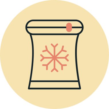 kış çantası vektör simgesi