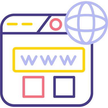 Tarayıcı web web simgesi - taslak biçimi