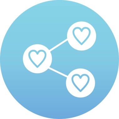 Aşk. Web simgesi basit illüstrasyon