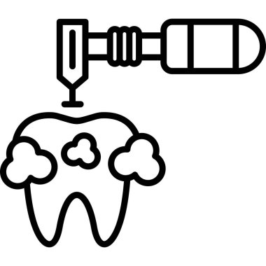 Diş simgesi, vektör illüstrasyonu