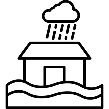 Su. Web simgesi basit illüstrasyon