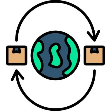 Toprak yeryüzü ikonu ana hatlarıyla dolu.