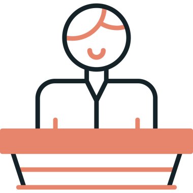 Konferans toplantı simgesi doldurulmuş özet biçimi