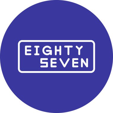 7 numaralı simge, basit vektör