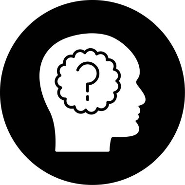 Beyin simgesi, vektör illüstrasyonu