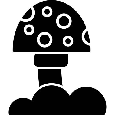 mantar mantar simgesi, basit tasarım