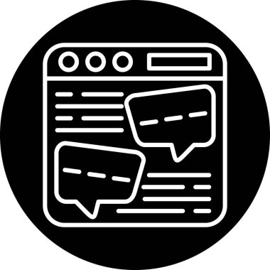 Sohbet simgesi vektör illüstrasyonu