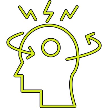 beyin ikonu vektör illüstrasyonu