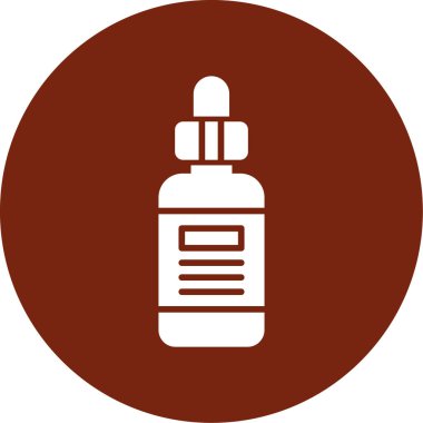 İlaç sembollü şişe, ilaç ve sağlık hizmeti, tıbbi işaret, vektör grafikleri, beyaz arka planda sağlam bir kalıp, 10 Pound