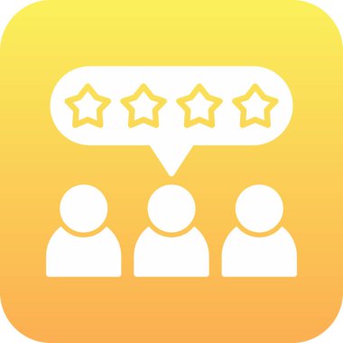 Geribildirim düz vektör simgesi