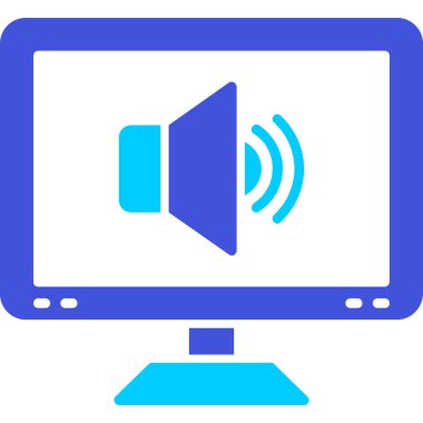 Konuşmacı. Web simgesi basit illüstrasyon