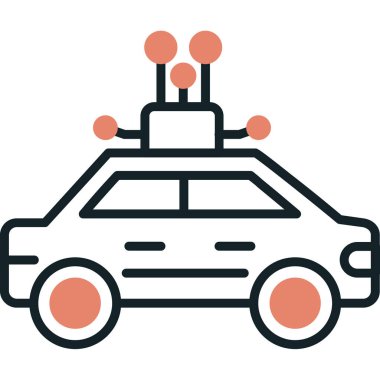 - Araba. Web simgesi basit illüstrasyon