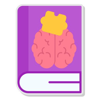 Beyin ikonu. vektör illüstrasyonu