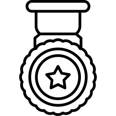 Madalya. Web simgesi basit illüstrasyon