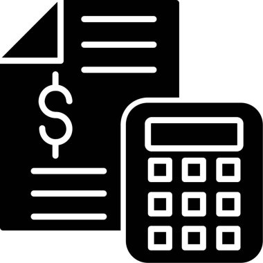 Hesaplayıcı hesap makinesi hesap makinesi simgesi katı biçiminde