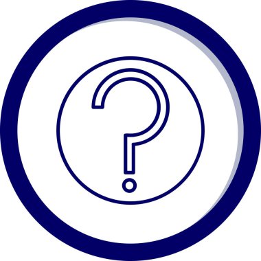 Bir sorum var. Web simgesi basit tasarım.