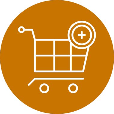 El arabası. Web simgesi basit illüstrasyon