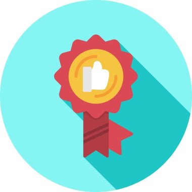 Rozet düz vektör simgesi