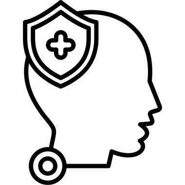 Baş simge vektör çizim