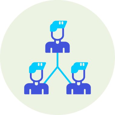 Takım çalışması ikonu. Web için insan vektör simgelerinin basit illüstrasyonu