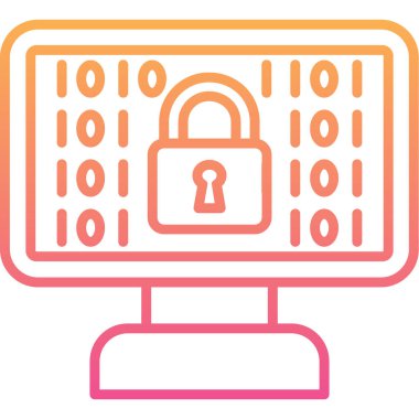 Kilit. Web simgesi basit illüstrasyon