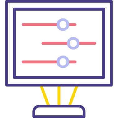 Web tasarım simgesi, vektör illüstrasyonu