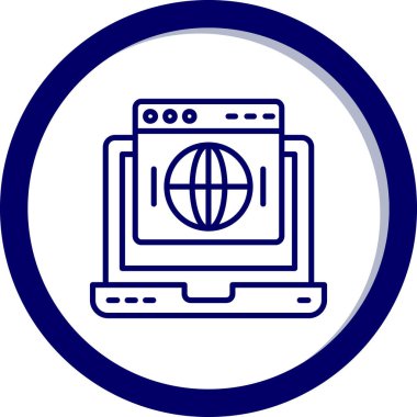 dizüstü bilgisayar simgesi, vektör illüstrasyonu