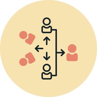 Bir grup insan simgesinin vektör çizimi