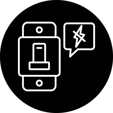 Mobil modern simgenin vektör illüstrasyonu