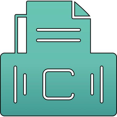 Dosya biçim simgesinin vektör illüstrasyonu