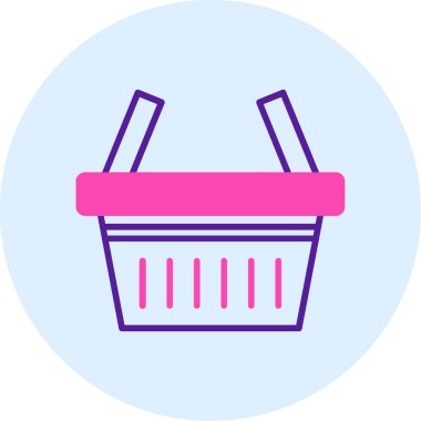 Sepet. Web simgesi basit illüstrasyon