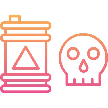 Ölü kafatası ikonu vektör çizimi tasarımı