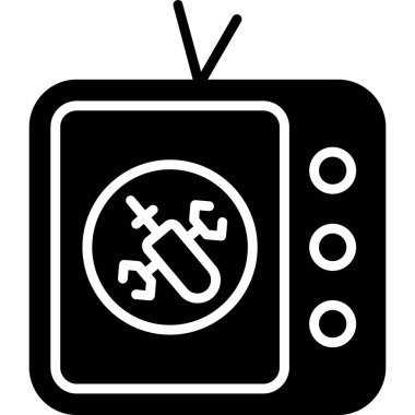 Televizyon. Web simgesi basit tasarım