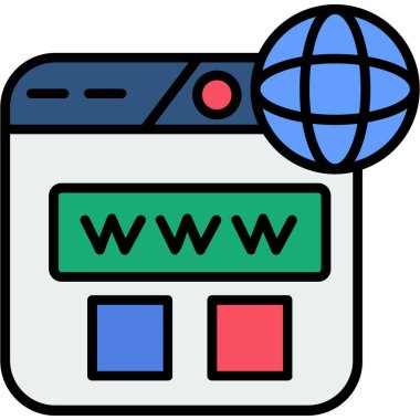 Web tarayıcı vektör simgesi