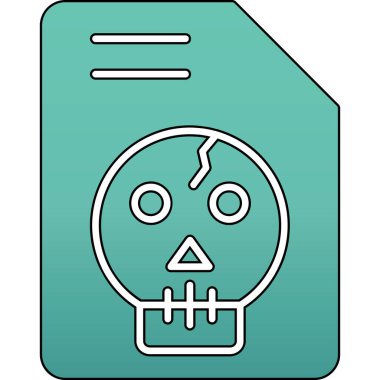 kafatası simgesi, vektör illüstrasyonu basit tasarım