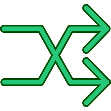 Sağ ok simgesi ile doldurulmuş - ana hatlar biçimi