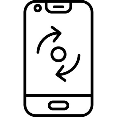 Cep telefonu. Web simgesi basit tasarım