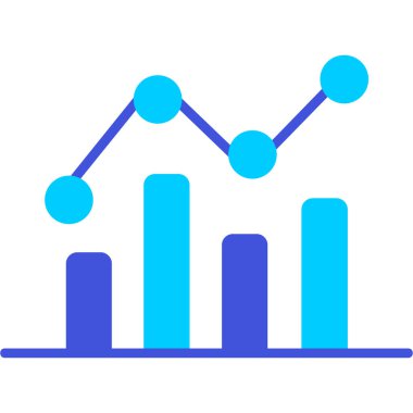 işletme büyüme grafiği vektör simgesi