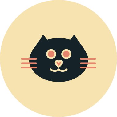 kedi simgesi vektör illüstrasyonu