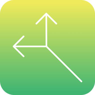 Benzersiz yön vektör çizgisi simgesi