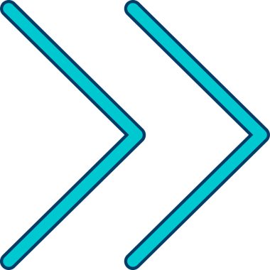 ok sağ yön simgesi - taslak biçimi