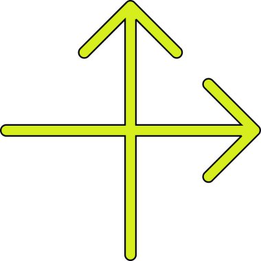 ok yönü yol simgesi ana hat biçiminde