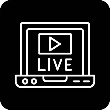 canlı yayın düğmesi, vektör tasarımı