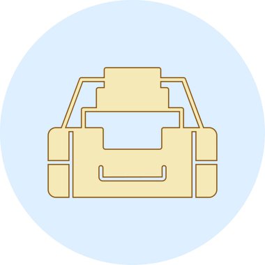 bavul ikonu vektör illüstrasyonu