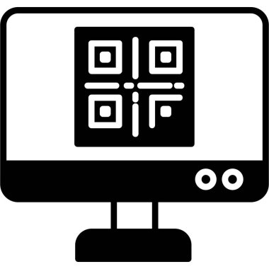 qr kod vektör simgesi