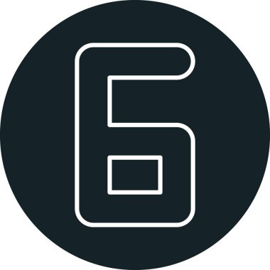 7 numaralı simge tasarım şablonu beyaz arkaplanda izole edildi.