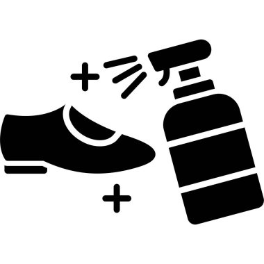 Beyaz arkaplanda izole edilmiş basit bir ayakkabı simgesi